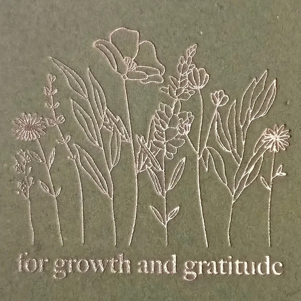 Artist's Loft Sage Green Floral Growth and Gratitude Lined Journal 6x8 200 Pages
